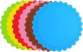 Coasters for Drinks Silicone Coasters for Drinks Absorbent Coster 7inch Flower Shape Coaster Set of 2 Heat Resistant Mats Pads for Cup Mug Coffee Coaster for Table Protection, Housewarming Gifts. 