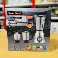 Super Crest 3 in 1 Blender Set - Food Factory - Steel Blender Choper, Grinder and smoothie maker 1000W Powerful Motor with 6 Sharp Blades - 3 in 1 Juice Blender Grinder Machine. 