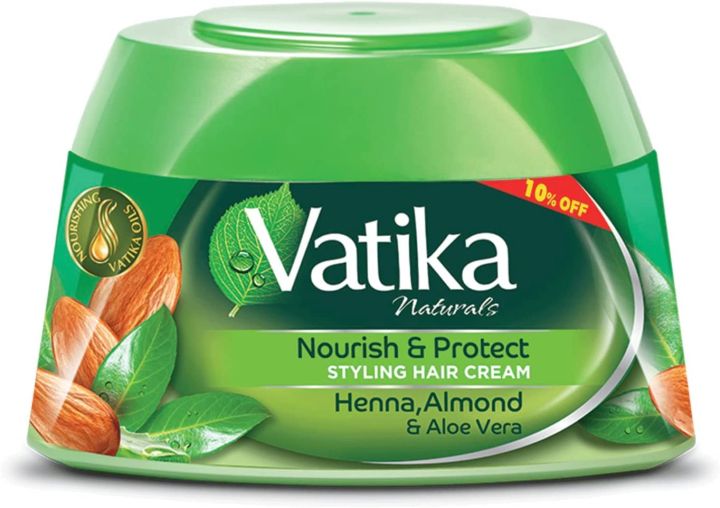 Vatika Extreme Moisturizing Styling Hair Cream – Almond (140ml) | Deep Nourishment & Frizz Control | UAE Brand 💖