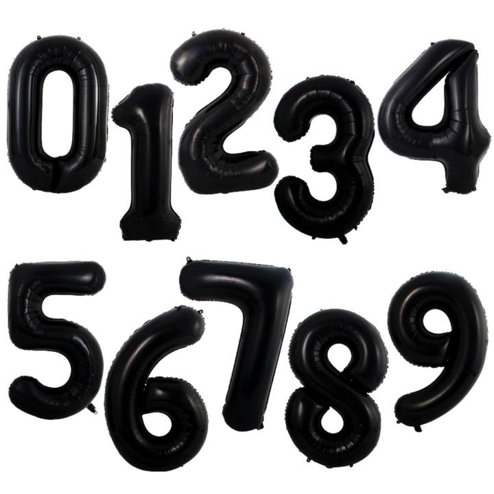 NUMBER FOIL BALLOON IN BLACK COLOR - 32 INCH SIZE NUMBER FOIL BALLOON