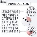 8 Sheets Self Adhesive Vinyl Letters Numbers Kit, Letters Numbers Stickers DIY Decal Script Pantry Labels for Signs. 