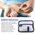 Portable Insulin Cooler Bag Diabetic Foil Ice Bag (Navy Blue). 
