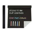 Blackboard Vinyl Sticker Chalkboard For Kids, Blackboard Sticker For Wall, Black Matte Adhesive Chalkboard Contact Paper, Vinyl Wall Decal Poster Alternative With 5pcs Bonus Chalks, Peel & Stick DIY. 