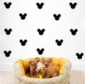 Cartoon Wall Sticker, Mickey Mouse Stickers 3.14 x 2.3 Inch PVC Mickey Stickers - 24 PCS - Perfect for Mickey Mouse Themed Birthday Party Kids & Children Room Deoration Cute Animal Wall Art  Removable(Black). 