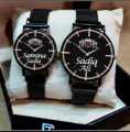 Customize Name Magnet Chain Watches for Couples. 