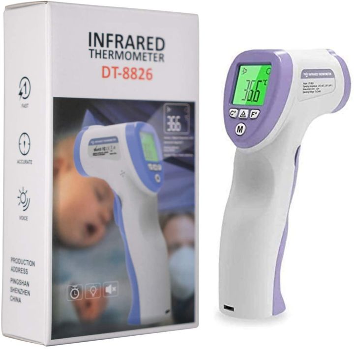 Portable%20%E2%84%83/%E2%84%89,%20Fever%20Alarm%20Precise%20LCD%20Digital%20Non-contact%20Body%20IR%20Laser%20Infrared%20Forehead%20Thermometer%20-%20Image%205
