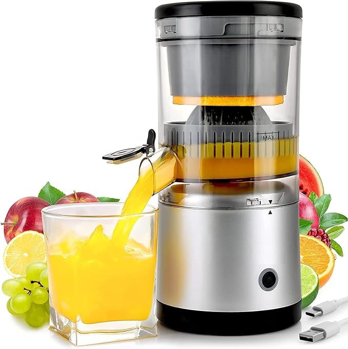 Portable USB Mini Electric Citrus Juicer Blender - Rechargeable Fruit Extractor for Fresh Juice | Orange, Lemon, & More