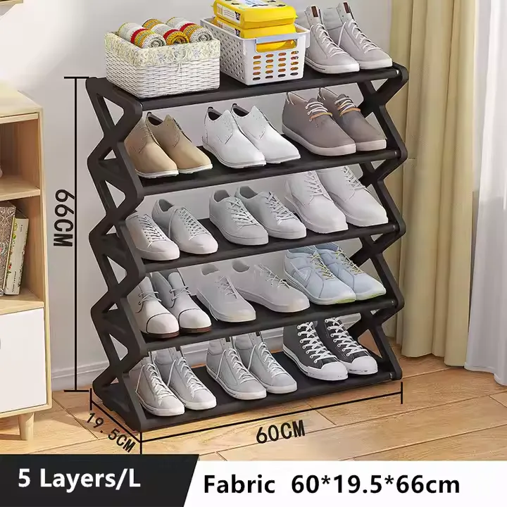 Shoe Rack Organizer I 5 Layer Shoe Rack I X Shape Shoe Rack I Foldable ...