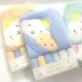 Newborn Baby Bath Gown With Hood And Face Towels Set. 