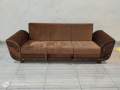 Sofa Combed With Storage 3 Seater Pepsi Brown Valvet & Custumize Colours Special Offer Available From Customized........ 