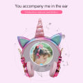 Cute Wired Headphone With Microphone Girls Daugther Music Stereo Earphone Computer Mobile Phone Gamer Headset. 