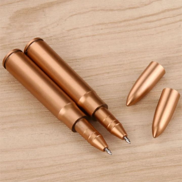 01 PC Outdoor Portable Plastic Bullet Shape Ballpoint Pen Unique Mini Signature Writing Pens Students Stationery Office Supplies