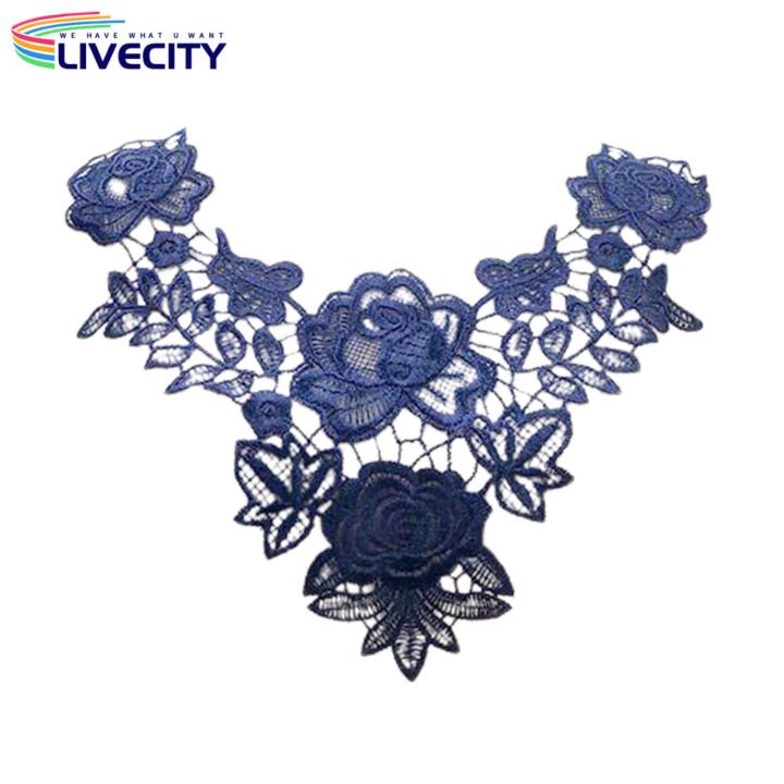 Unique Clothing Embellishments Beautiful Embroidered Lace Collar for Diy Sewing Perfect for Wedding Dress Shirts High Quality Applique Neckline Trim Buyers' Favorite