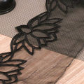 Cutwork Lace - Organza Embroidery -  Black. 