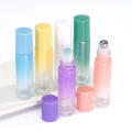 Refillable  Roller Bottles Easy Application 10ml Metal Roller Ball Perfume Roll-on Bottles Gradient Color Glass Material Refillable Roller Bottles for Aromatherapy Personal Care DIY Fragrances Gift Set. 