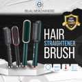 Hair Straightener Brush 2 In 1 Hair Hot Comb Electric Hair Straightener Curler Heating Styling Comb Straightening and Curling Styling Tool. 