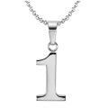 Stainless Steel Number 1 Locket Chain For Men And Women Lucky Number Pendant For Unisex Charm Pendant And Fashion Jewelry For Unisex. 