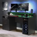 Warrior Gaming Desk Gaming Desk Computer Desk Workstation For Large PC Gaming Desk Or Home Office Desk Perfect Black Desk With Drawers & Storage. 