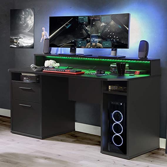 Gaming Desk Computer Desk Workstation For Large PC Gaming