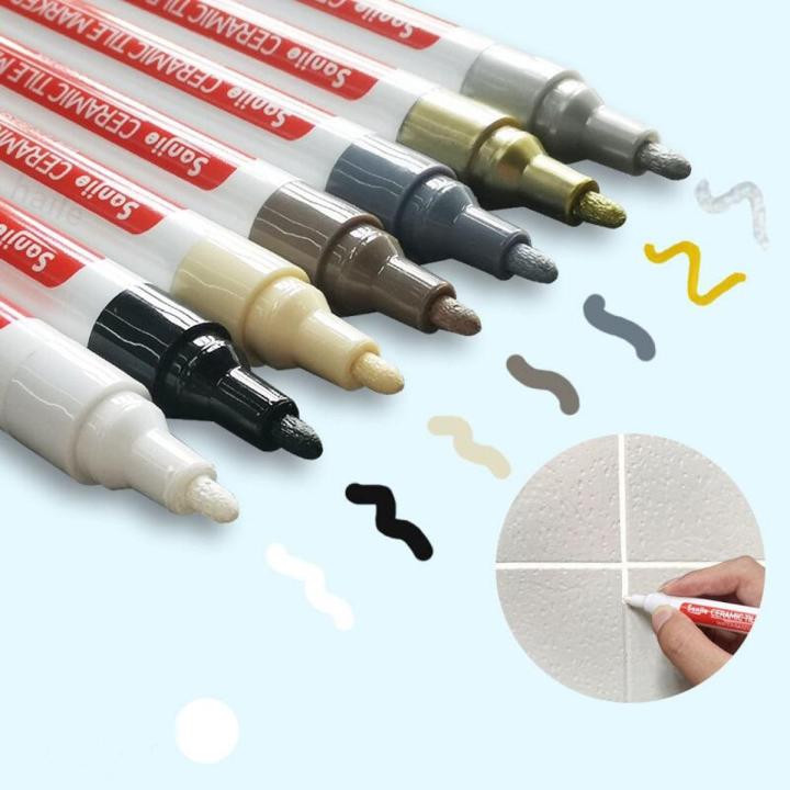Waterproof Tile Grout Pen Wall Seam Pen Gold And Silver White ,for Tiles Floor Bathroom Decontamination Seam Repair Marker Pen