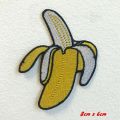 Banana yellow peeled fruit  Embroidered Iron / Sew On Patch Dress kids clothing dress shirt cap bag jacket jeans craft logo shoes repair Brand Badge Badge#1686. 
