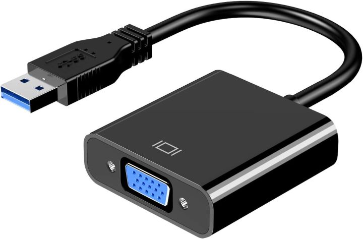 USB to VGA Adapter for Monitor, VGA to USB 3.0/2.0 Converter 1080P Multi-Display Video Cable for Laptop Desktop PC to Monitors, Projector, TV. (Not Support Chromebook,Windows 11 is not Supported,)