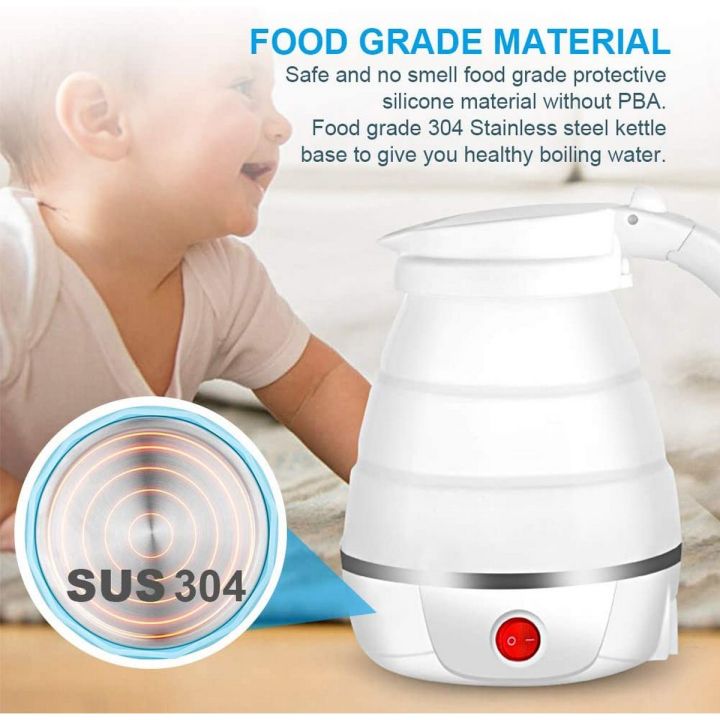 Travel Collapsible, Portable, Foldable Electric Kettle - 600ML