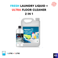 Fresh Laundry Liquid + Ultra Floor Cleaner | 2 In 1 | Must-have Combo. 