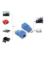 HDMI Extender 1080P RJ45 Over Cat 5e/6 Network LAN Ethernet Adapter Blue. 