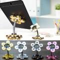Rotatable 360 Degree Metal Flower Magic Suctionable Cup Mobile Phone Holder Car Stand. 