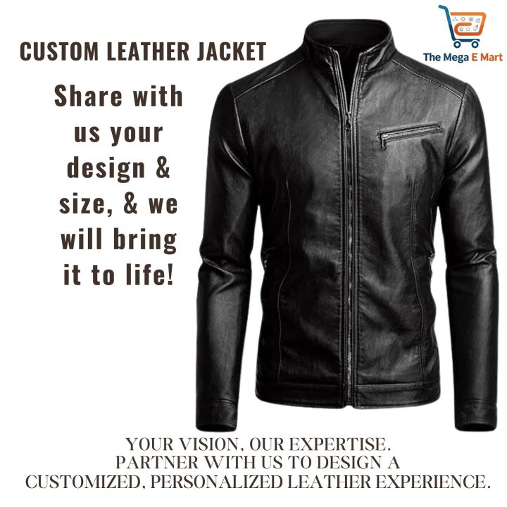 Men’s Premium Faux Leather Jacket – Stylish Slim Fit Biker Jacket ...