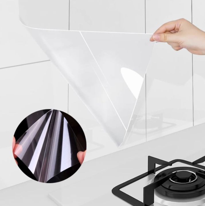 Kitchen Cabinets Waterproof Oil Proof Fireproof Paper Stickers Stove Pasted Resistant Self-Adhesive Moisture-Proof Moldy Wallpaper Wall Protector Film Decoration