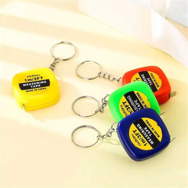 3ft inches tape Ruler keychain Ruler Mini Tape Measure Multicolor With Keychain Children Height Ruler Tools