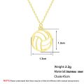 Qiming Stainless Volleyball Necklace For Women Ball Pendant Sports Jewelry S Volley Ball Sport Fan Coach Men Necklace. 
