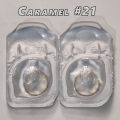 Caramel #21 COSMETIC COLORED CONTACT LENSES Eye Contact Lenses Forever Beauty / Disposable Lenses / Lense, Eye Lense / Color Lense / Eye Lenses For Girls Women Men. 