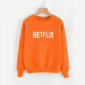 Net Flix Crew Neck Full Sleeves Printed Sweatshirt. 