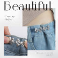 Bowknot Button Adjuster For Pants And Skirts Waist Tightener Adjustable Waist Buckle For Jeans No Sewing Required Maoxiu. 