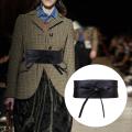 ECHIDNA Restraint Corset Belt Stylish Wide Corset Belt with Bow Tie Slimming Faux Leather Waistband for Women Adjustable Elastic Waist Strap Perfect for Fashionistas Women Corset Belt. 