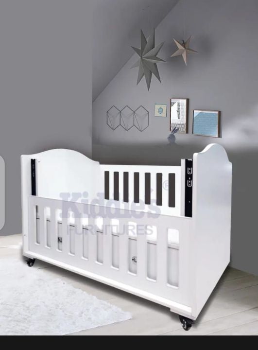 Baby Bed, Baby Cot, Crib Large Wooden Sheet, Baby Cot With Side Cupboard, Customize baby bed, kids bed, New Arrival 2024.