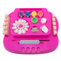 Nail Art Saloon Glitter Set For Nail Polishing Pretend  Play Girls Toys - pink. 