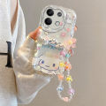 3D Kuromi Cartoon Phone Case For OPPO A38 A36 A35 A33 A32 A31 A52 A53S A54S A55 A56 A57 A58X With Wrist Chain Cute Bear Cover. 