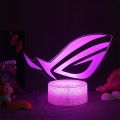 Silk Road Traders ROG Republic Of Gamers Logo Acrylic Gaming Room Table Night Light Lamp - 16 Colors With Remote. 
