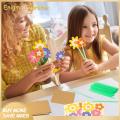 Enigma- Children Crafting Materials Diy Flower Bouquet Greeting Card Set Perfect for Mother's Day Teacher Appreciation Week 24pcs Kraft Paper Craft Kit Mother Day Craft Kit. 