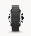Nate Chronograph Black Stainless Steel Watch- Fossil JR1356. 