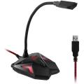 Voice Desktop USB Microphone Stand for Computer Laptop PC G55 Gaming Microphone Stand Omnidirectional Adjustable USB Wired Studio Mic. 