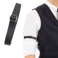 Quasar Alloy Armband Adjustable Faux Leather Arm Cuffs Bands for Party Wedding Clothing Accessories Unisex Armband with Elastic Shirt Sleeve Holder 1.5cm Width Solid Color Stylish Comfortable Solid Color. 