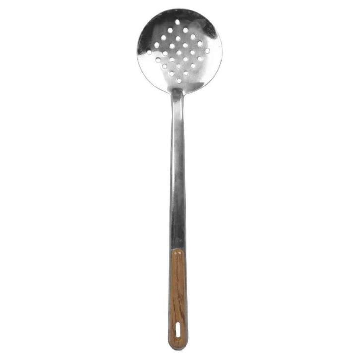 Rice Cooking Cooking Spoon Wood Design Plastic Handle Cutlery Stainless Steel