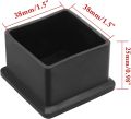 8 Pcs Chair Leg Caps,PVC Non-Slip Floor Protectors Square Chair Leg Covers Table Leg Caps for Furniture, Black| Furniture protectors. 