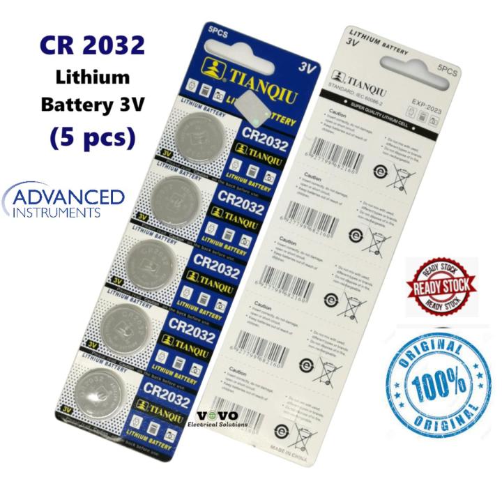 5 Pcs Original Brand New Battery For Cr2032 3V Button Cell Coin Batteries For Watch Computer Cr 2032