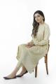 EGO Fall Collection 2019  Scattered 2 Piece  Beige Crinkle  2Pcs Stitched For Women. 
